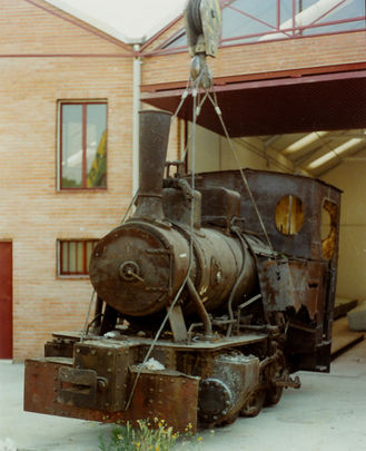 Así llegó la locomotora a Arganda en 1990 / CIFVP