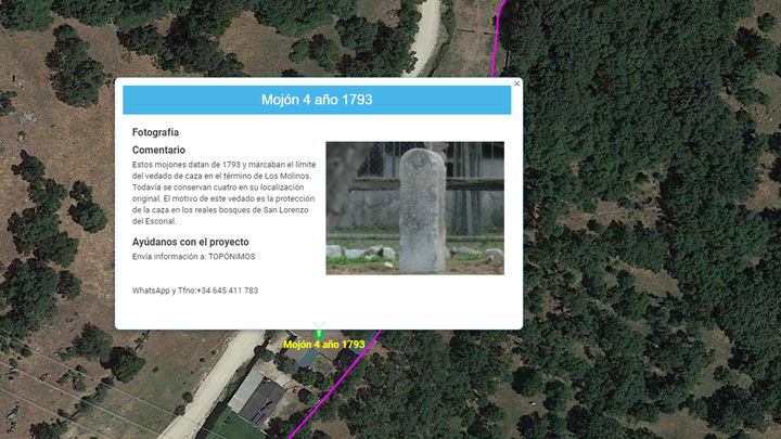 Mojones del siglo XVIII que delimitaban el término de Los Molinos / AYTO LOS MOLINOS