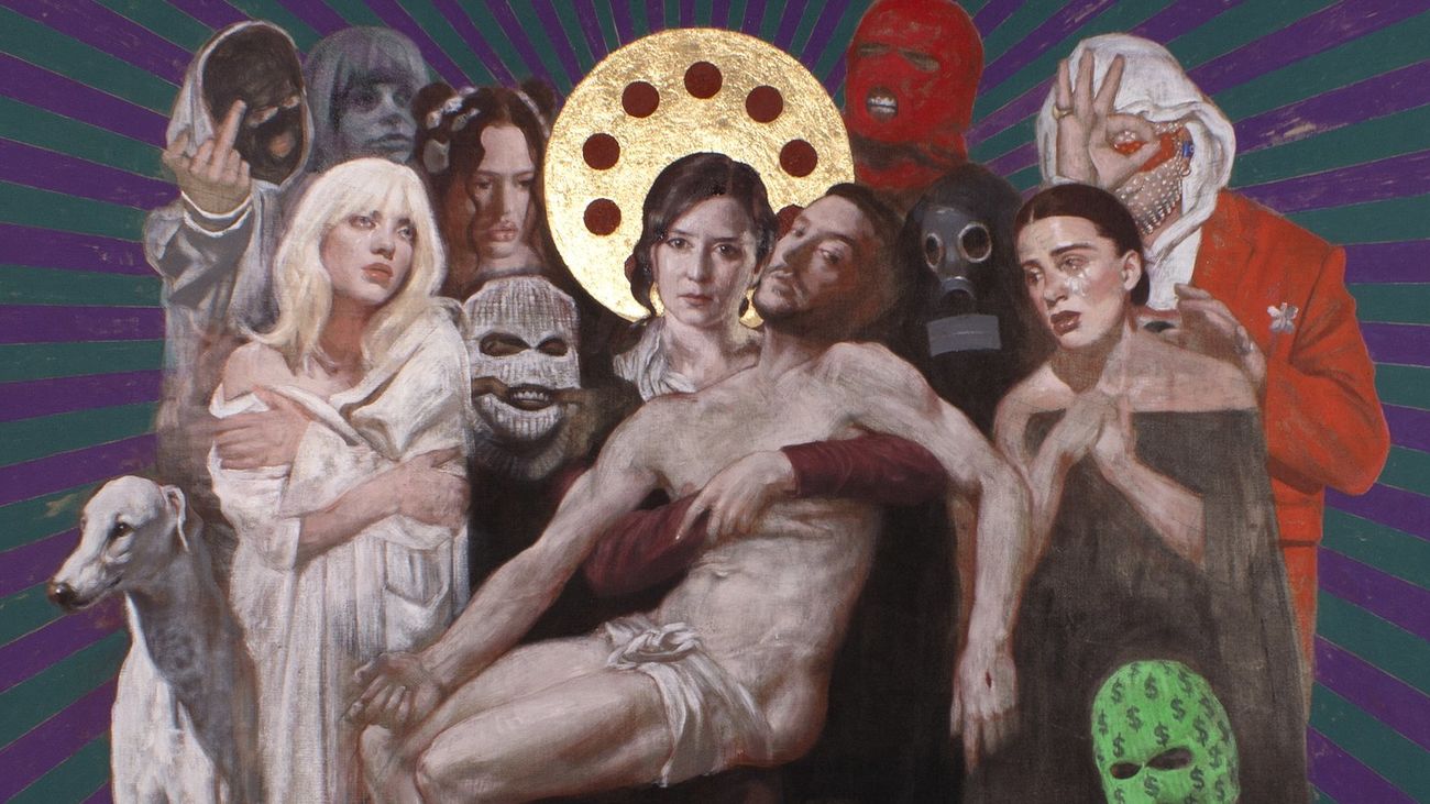 Ayuso como la Virgen María y C.Tangana como Jesucristo en una 'Piedad' vista "desde el perreo" en ArtMadrid