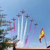 La Patrulla Águila ya ensaya en Madrid el homenaje del sábado a las Fuerzas Armadas
