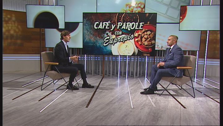 Pablo Montesinos es el invitado de Euprepio Padula en Café y 'Parole' este viernes / Telemadrid