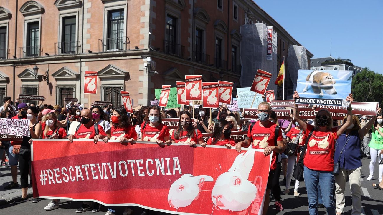 Manifestación contra Vivotecnia en Madrid