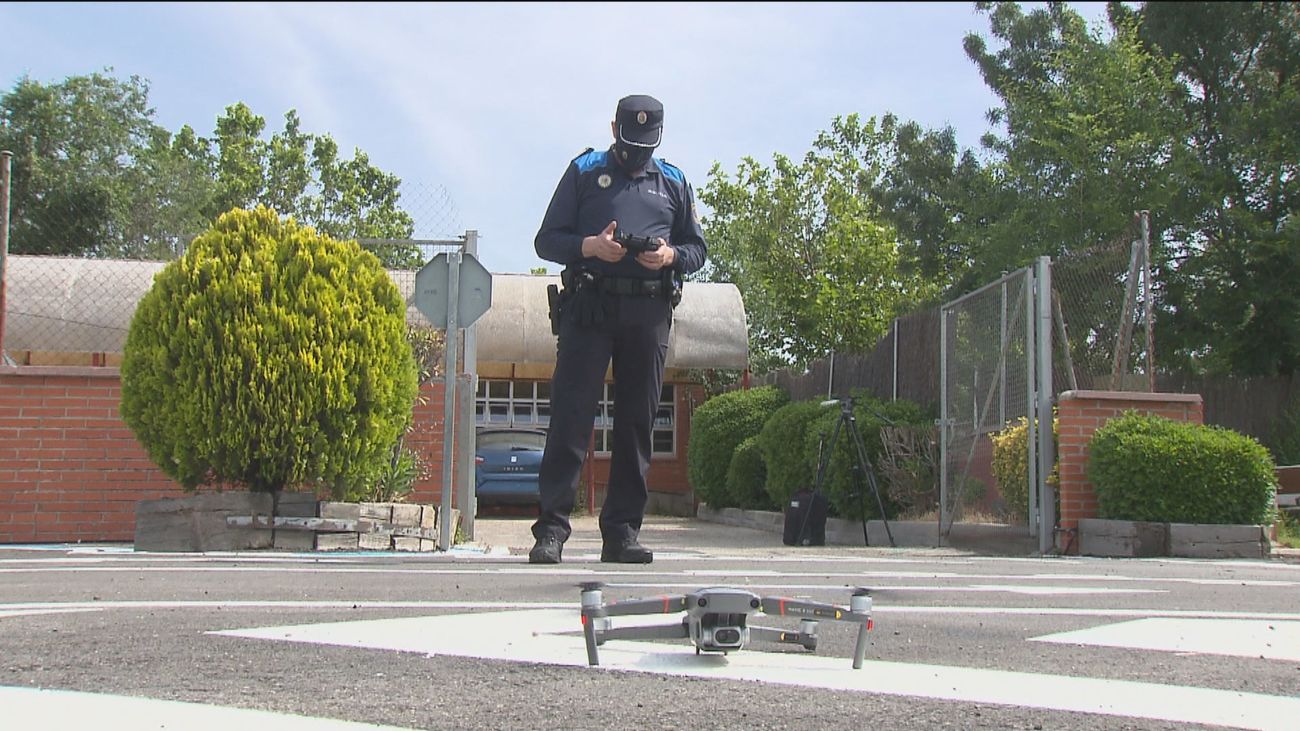 Drones de la Policía Local de Getafe para luchar contra el botellón