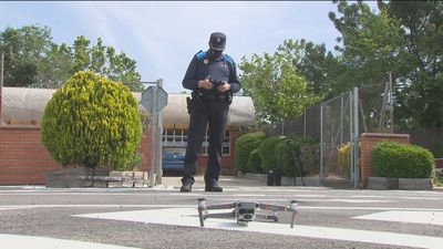 Drones de la Policía Local de Getafe para luchar contra el botellón