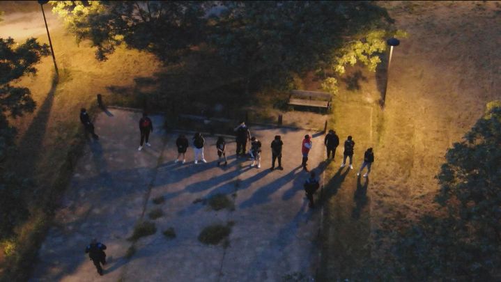 Cazados desde el aire cuando estaban de botellón / Telemadrid