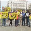 Vecinos de Chamberí protestan en Sol por el “desmadre” de sus calles