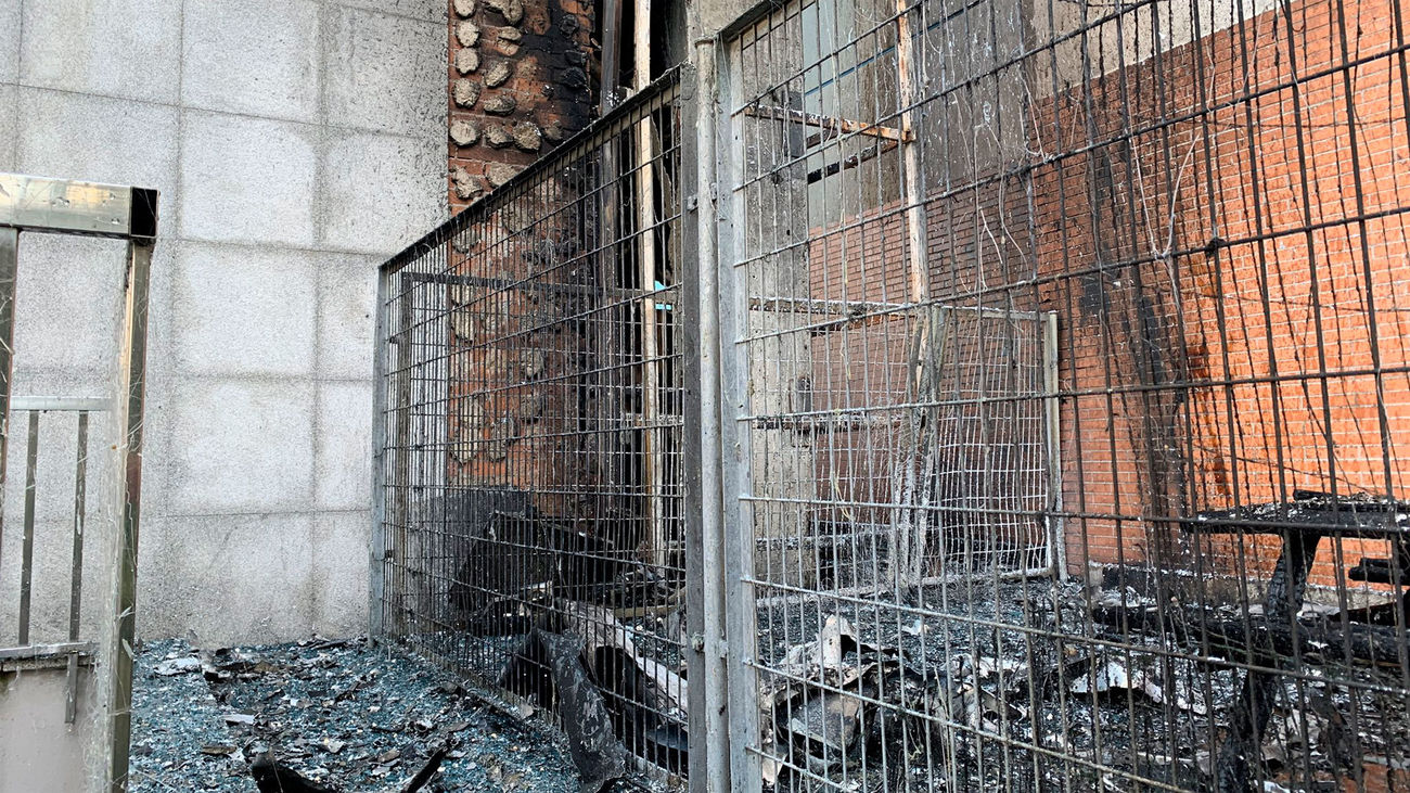 La barra de un bar en la planta baja, posible origen del incendio en el Hotel Nuevo Madrid