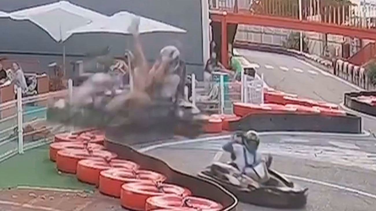 Impactante accidente en un circuito de karts en Rivas Vacimadrid
