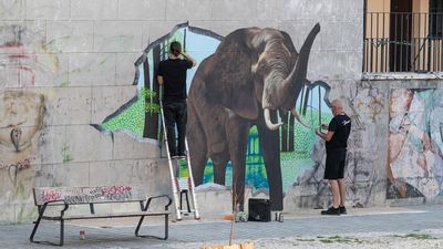 Se instala una escuela de Tik Tok en la Plaza Nelson Mandela