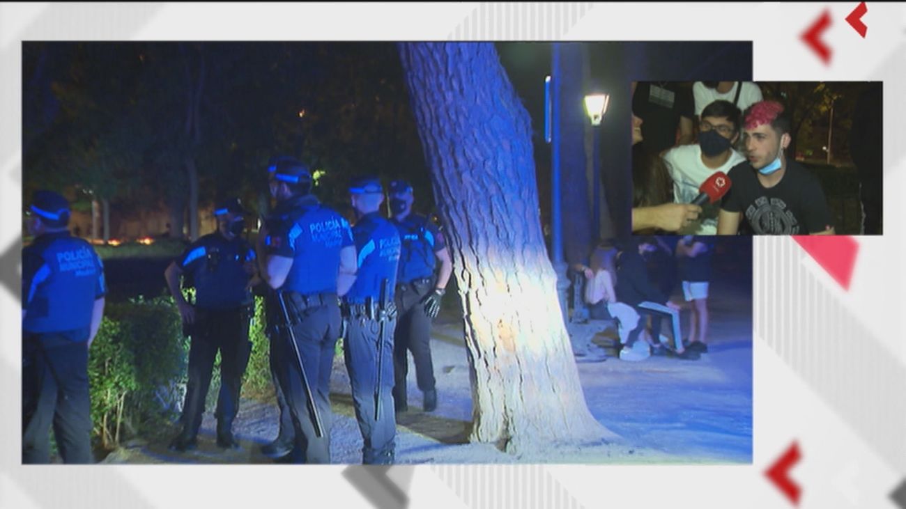 Lucha contra el macrobotellón en el parque Oeste de Madrid