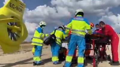 Un motociclista, herido grave al caerse en un circuito de motocross de Brunete