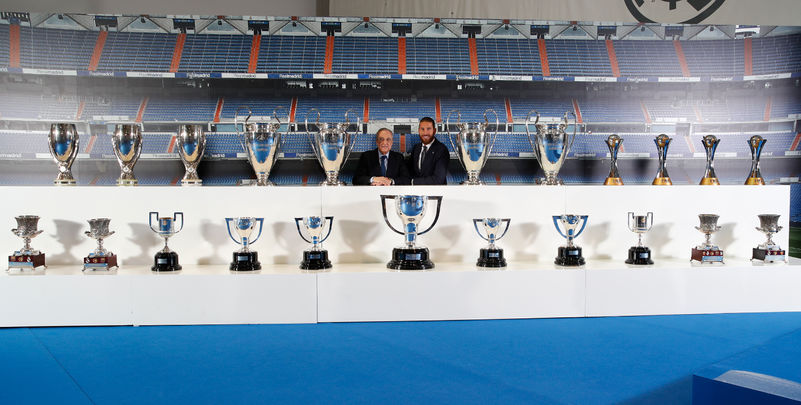 Florentino Pérez y Sergio Ramos / @realmadrid