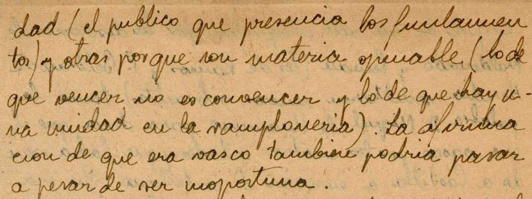Fragmento de las notas en las que se puede leer la famosa frase de Unamuno / CASA MUSEO UNAMUNO