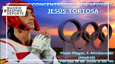 Alcobendas se concentra contra la exclusión de Tokio del taekwondista Tortosa