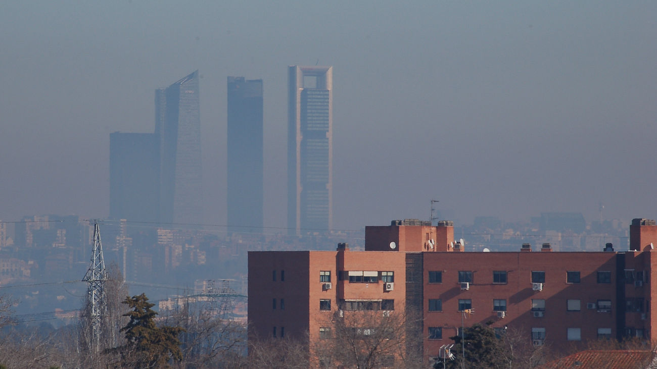 Contaminación sobre la ciudad de Madrid