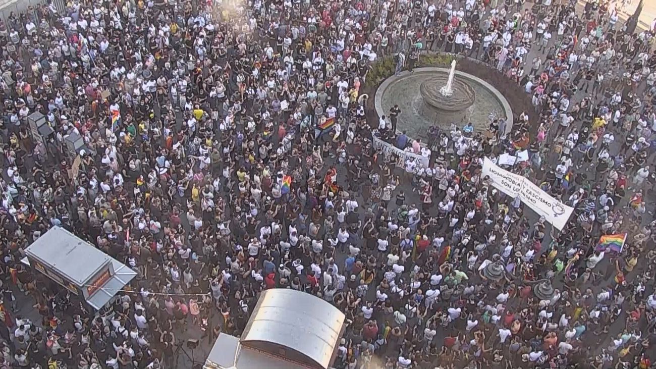 Manifestación en Sol por Samuel, el joven asesinado en A Coruña
