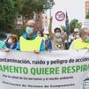 Campamento se manifiesta contra los efectos del tráfico: "Los coches deben circular a 30km por hora"