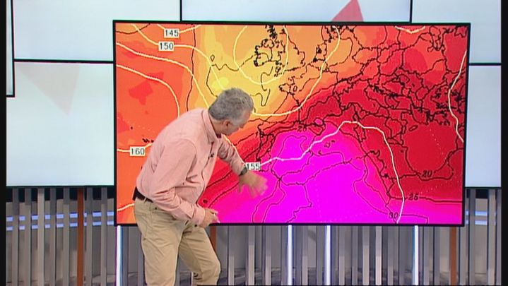 Imagen de la masa de aire cálido que llega desde el norte de África / REDACCIÓN