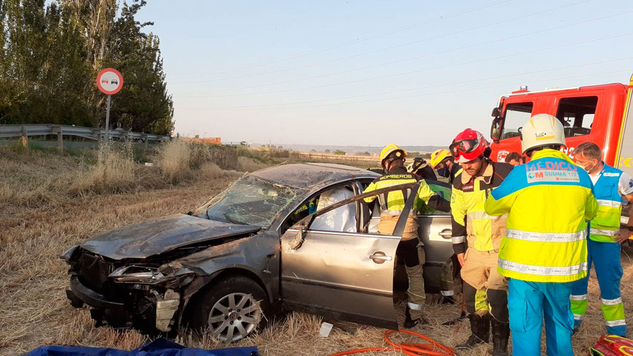 Un hombre de 36 años, herido grave tras dar vueltas de campana en la M-121