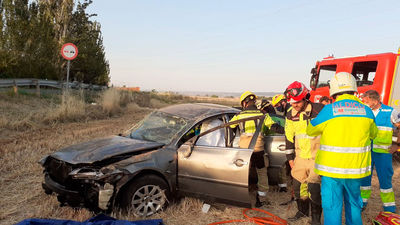 Un hombre de 36 años, herido grave tras dar vueltas de campana en la M-121