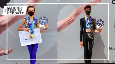 Dos alcalaínos logran tres medallas de oro y dos bronces en el Campeonato de España de gimnasia rítmica