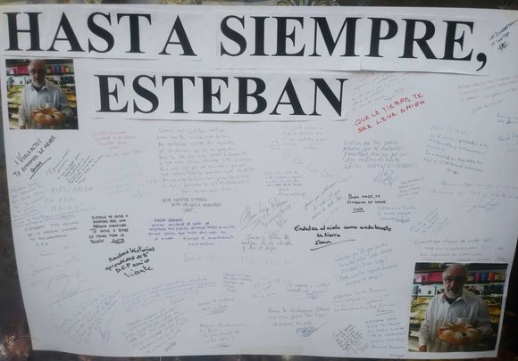 Mural que recuerda a Esteban, el pastelero de Valle Olid / TELEMADRID