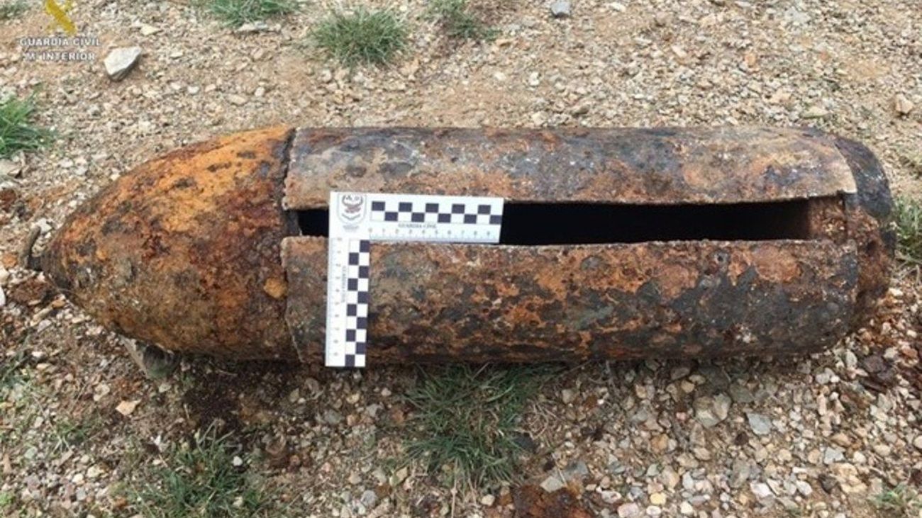 Localizado un proyectil de la Guerra Civil en una obra en Carabanchel