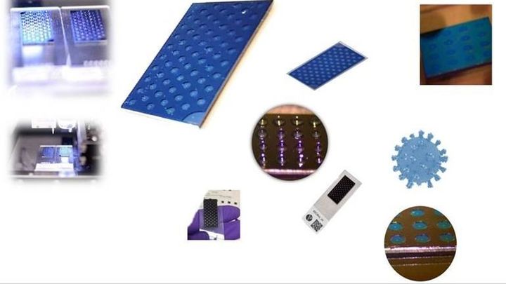 Ilustración de algunos de los componentes del nuevo equipo de diagnóstico de la Covid / UPM