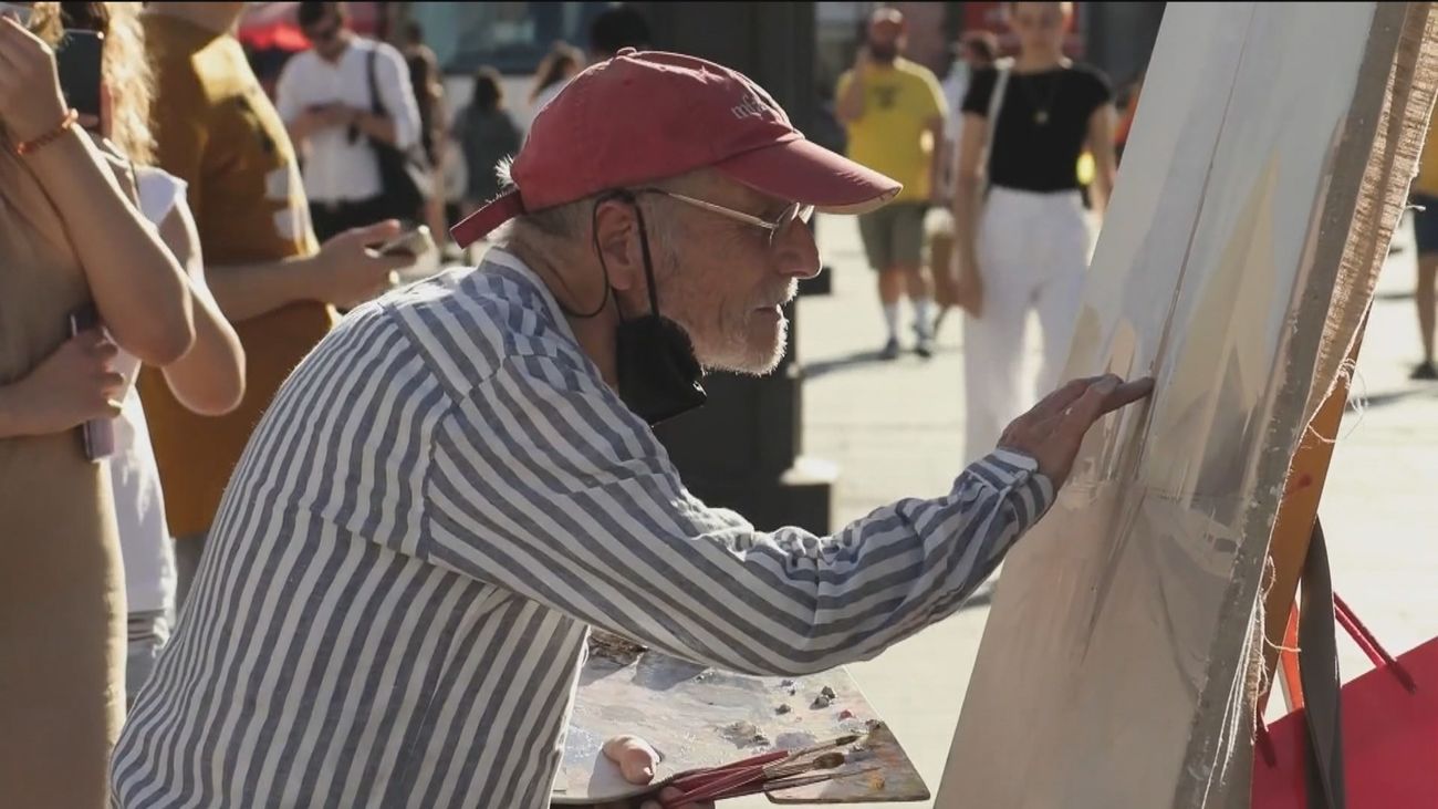 La Policía Municipal toma a Antonio López por un pintor callejero