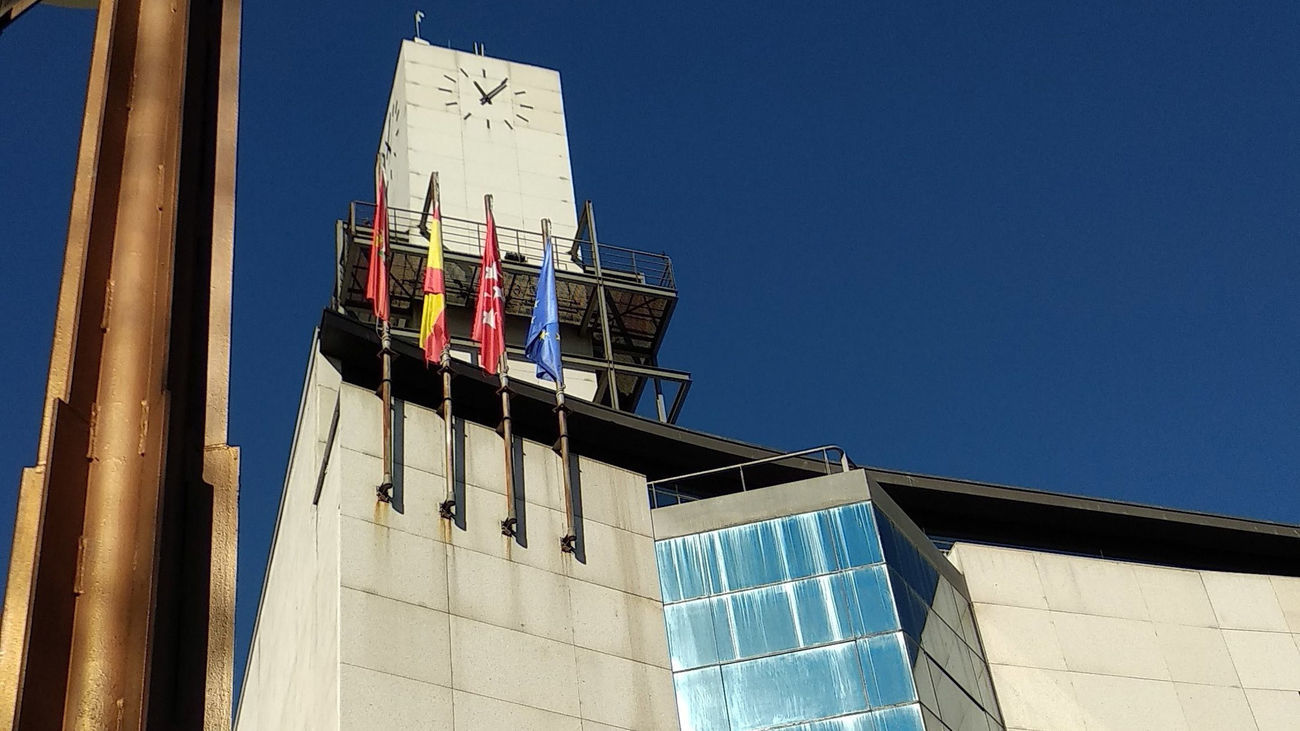 Torre del reloj en el Ayuntamiento de Getafe