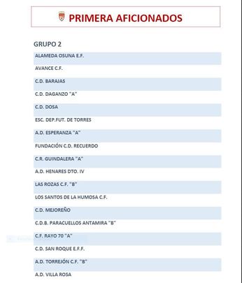 Grupo 2 de Primera Aficionados / RFFM