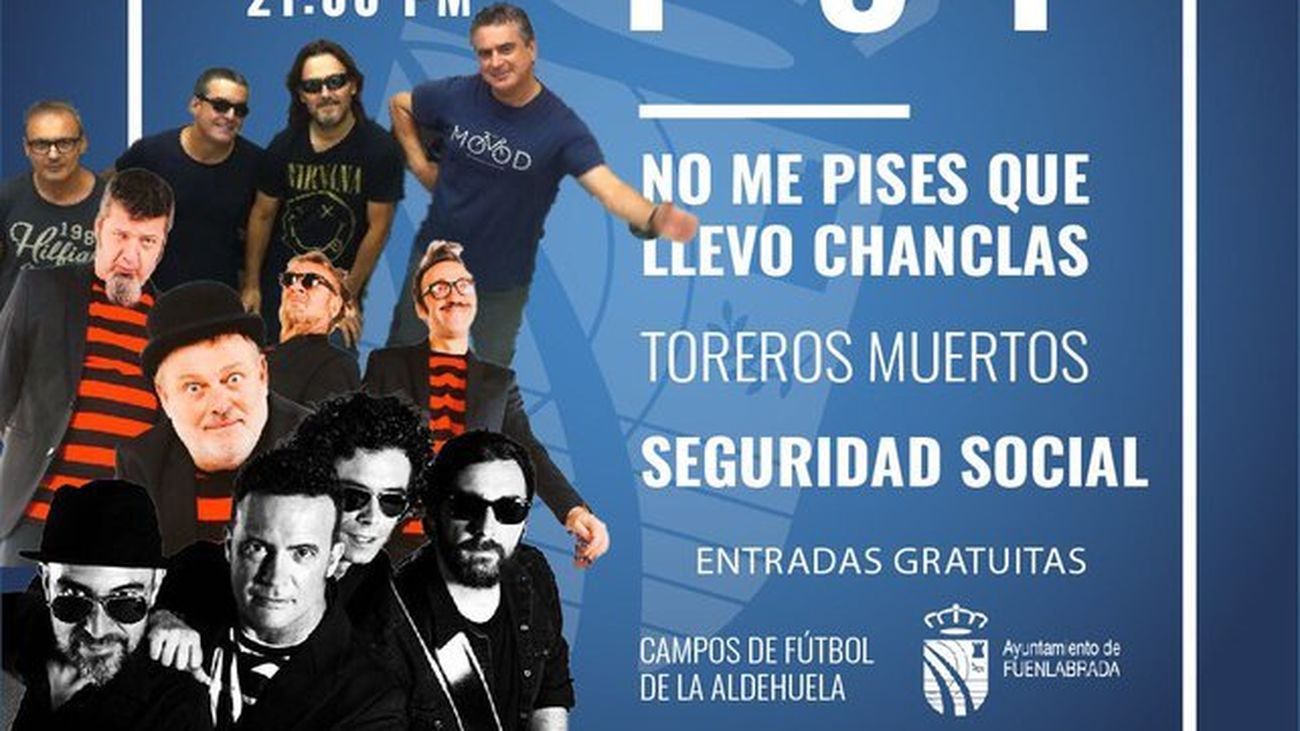 Cartel del primer concierto de las fiestas patronales de Fuenlabrada de septiembre