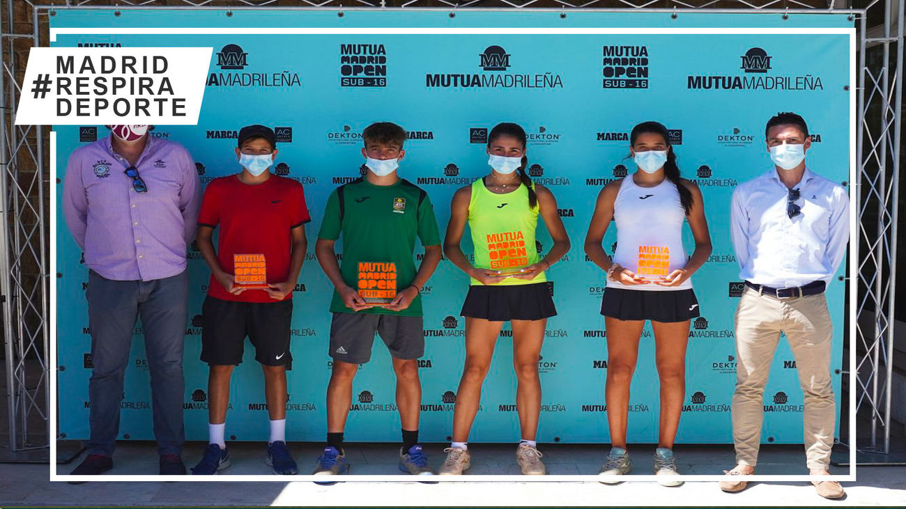 Carlos Córdoba y Ana Martínez, campeones de la segunda prueba del Mutua Madrid Open sub'16