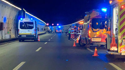 Herido muy grave en una colisión múltiple en el túnel de la M-30 hacia la A-3