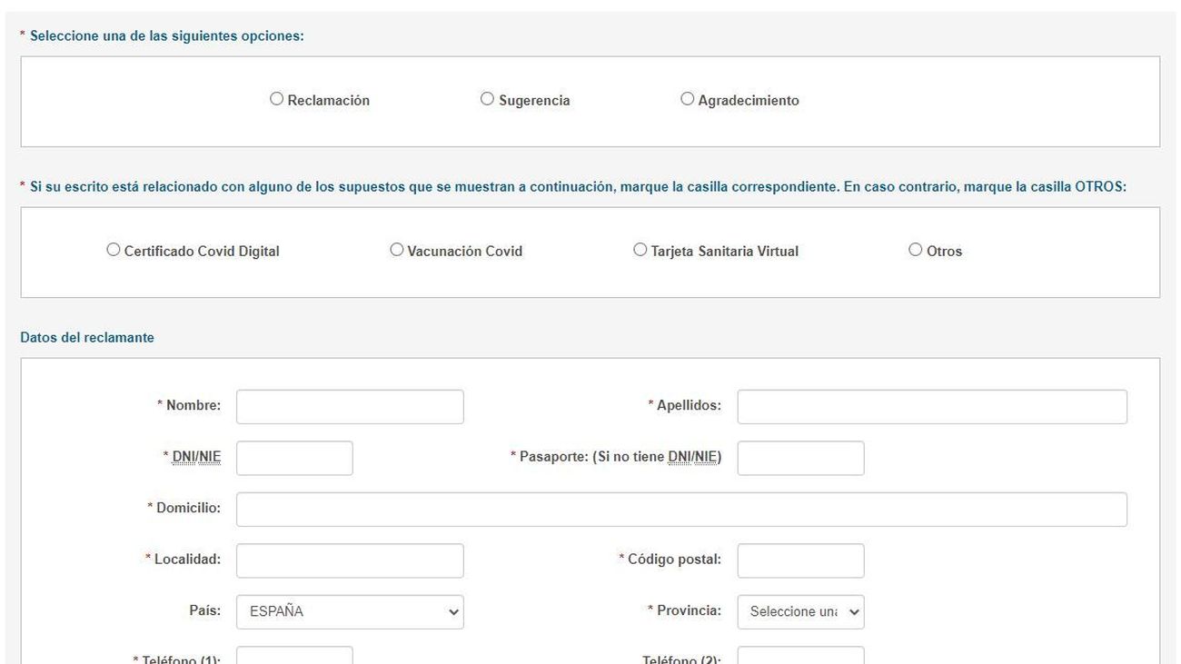 Nueva página web para canalizar las peticiones del certificado Covid y las dudas sobre la vacunación