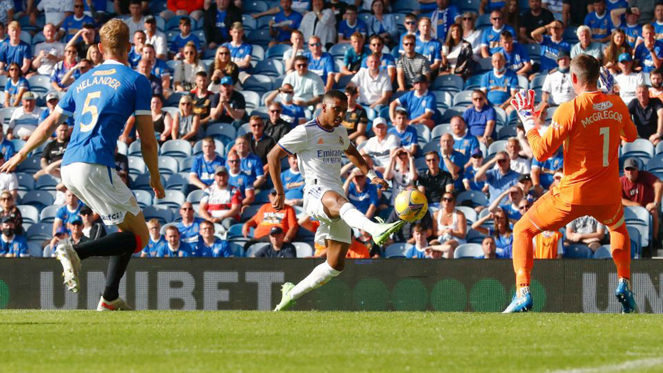 El Real Madrid, víctima de su falta de rodaje ante el Rangers