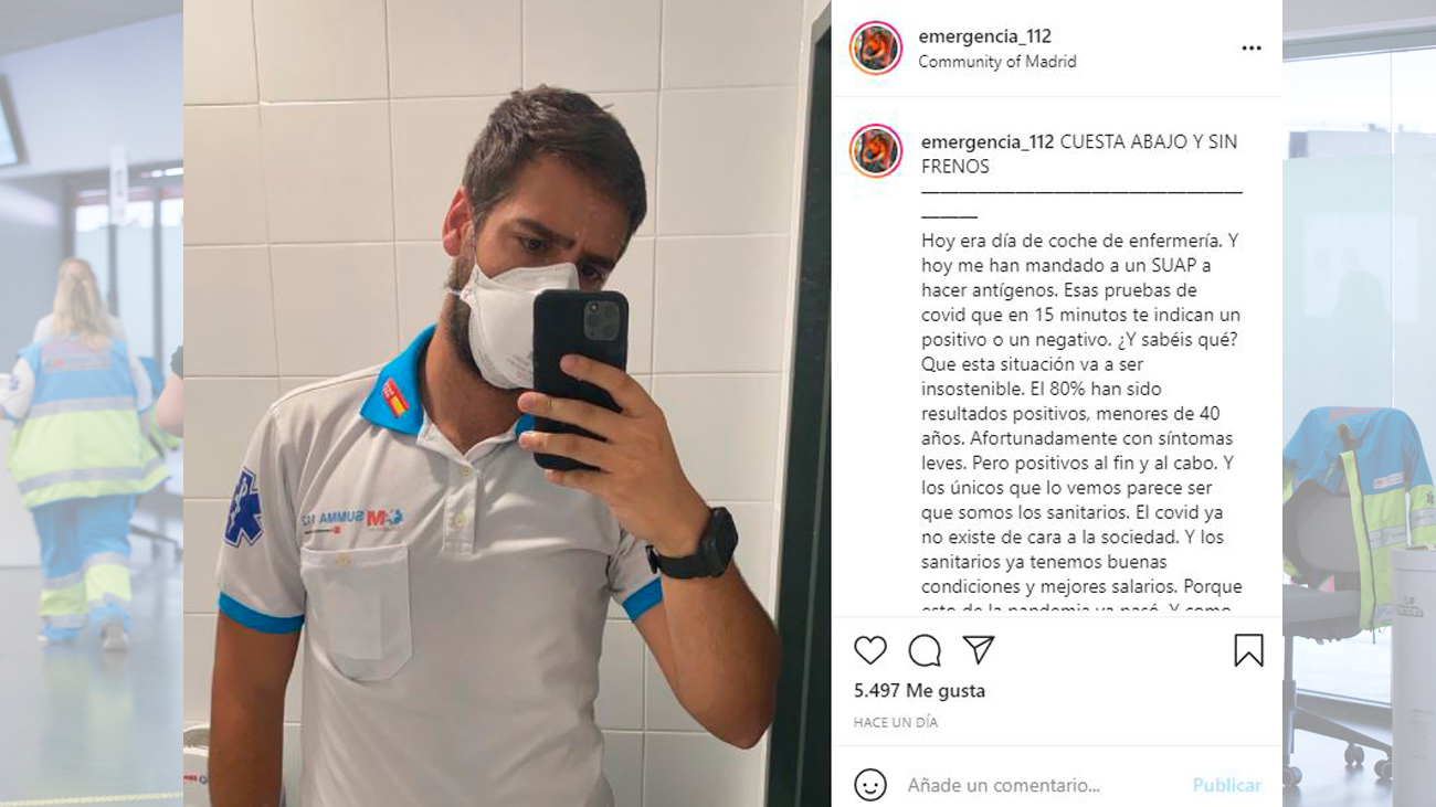 Jorge Prieto, el enfermero del Wanda que se hizo famoso por un vídeo viral