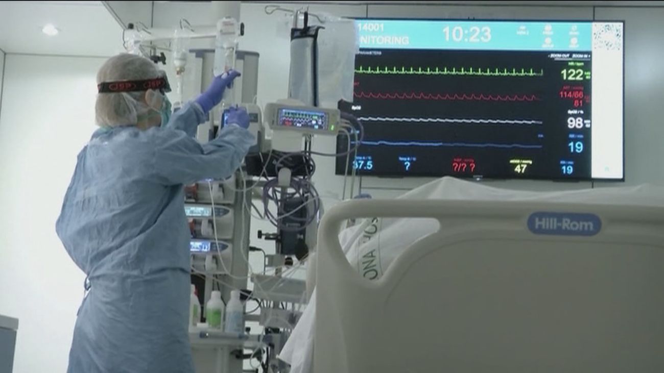 Paciente de Covid en la UCI