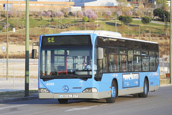 Autobús en un servicio especial de la EMT / EMT