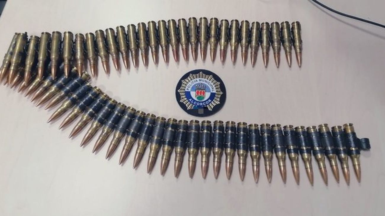 Balas de fusil intervenidas por la Policía Local de Alcorcón