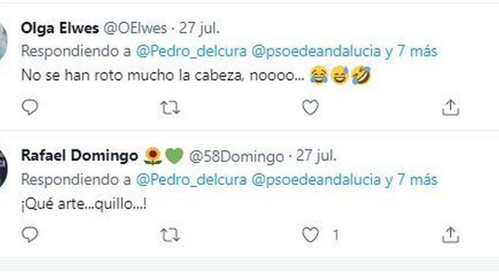 Tuits sobre el plagio del PSOE Andalucía / .