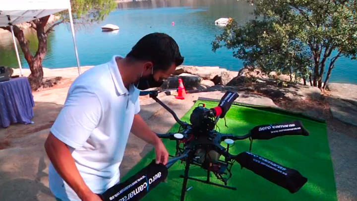 Así funcionan los drones ‘repartidores’ en el Pantano de San Juan