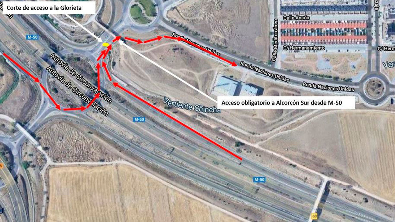 Cortes por las obras en la Ronda de la Naciones