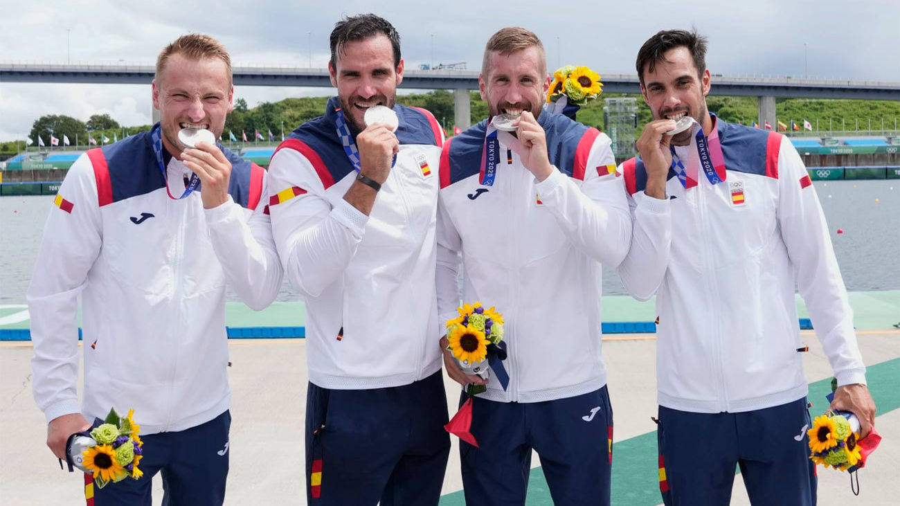 España se cuelga la plata olímpica en el K4 500