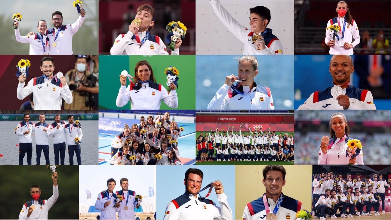 Estas son las 17 medallas ganadas por España en Tokio 2020