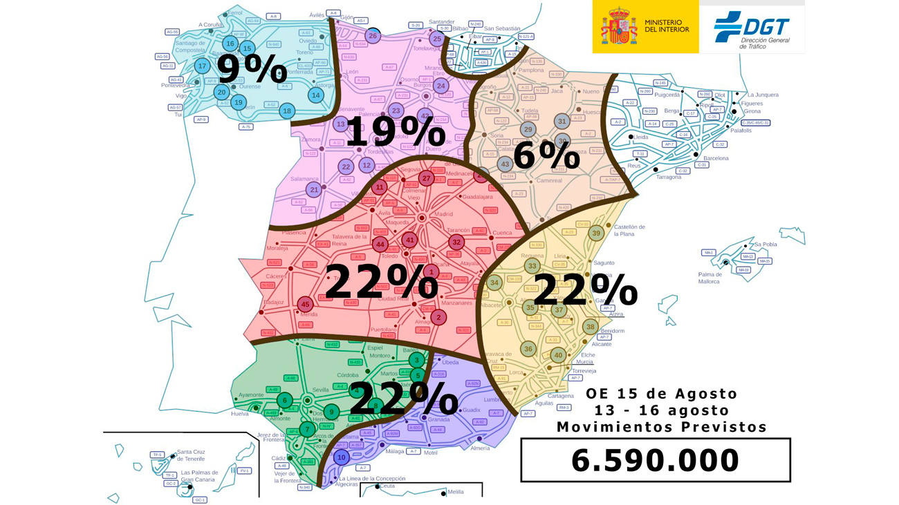 Tráfico espera 6,6 millones de desplazamientos por el puente del 15 de agosto