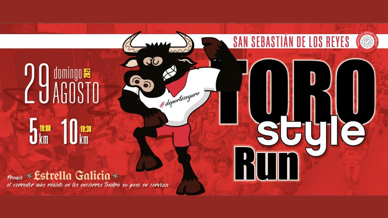 Cartel de la carrera Toro Style Run, en San Sebastián de los Reyes