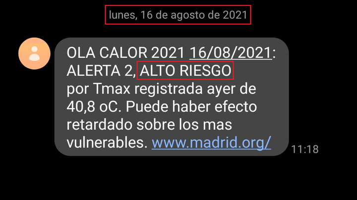 Alerta de alto riesgo por ola de calor emitida por la Comunidad de Madrid / COMUNIDAD MADRID