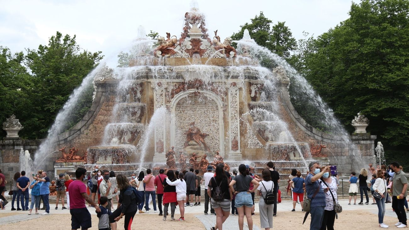 Las fuentes de La Granja reducen sus espectáculos por la sequía