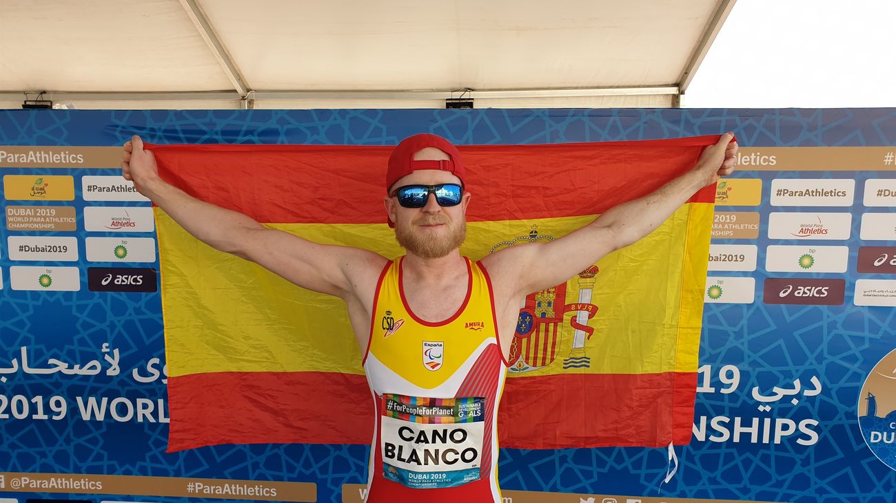 Iván Cano, en el mundial paralímpico de Atletismo de Dubai de 2019
